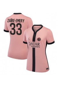 Paris Saint-Germain Warren Zaire-Emery #33 Fotballdrakt Tredje Klær Dame 2024-25 Korte ermer